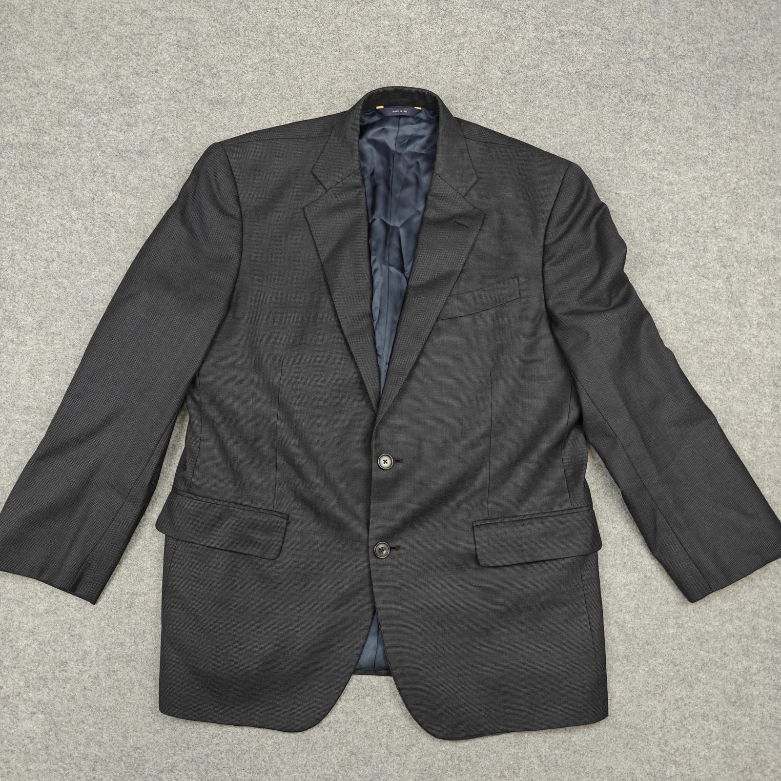 Brooks Brothers Blazer Mens 42s Gray Wool Saxxon 1818 Madison Suit Jacket Usa